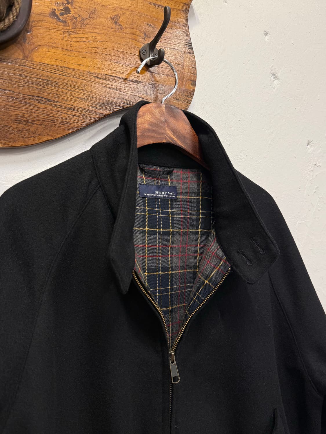 M) HENRY VAL Cashmere Blend Harrington J 상품이미지3