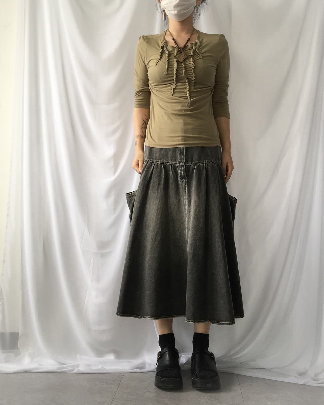 Washing long skirt 상품이미지8