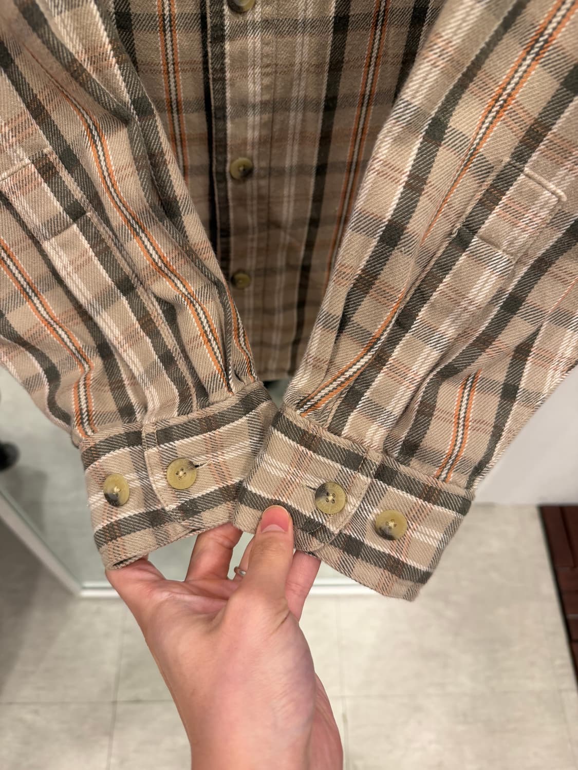 Woolrich 울리치 코튼 플란넬 체크 셔츠 상품이미지4