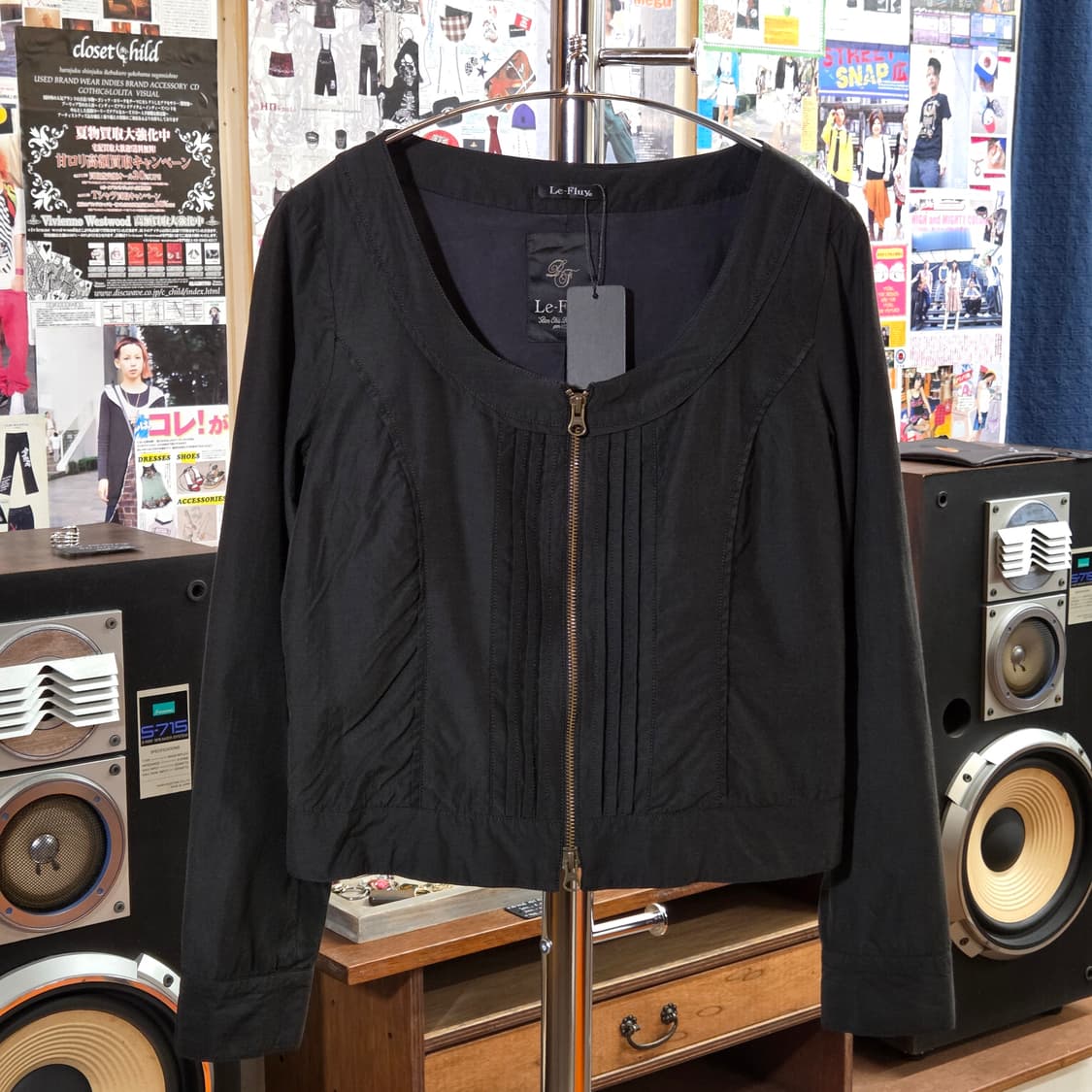 JPN 논카라 핀턱 투지퍼 자켓 상품이미지2