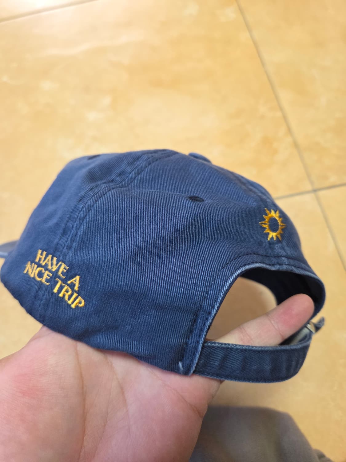 헬로선라이즈 워시드 볼캡 네이비 모자 상품이미지2