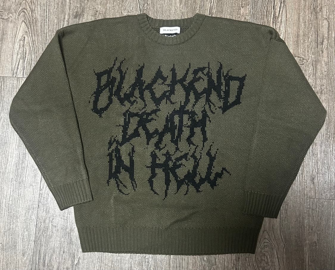 캑터스도넛마켓 카키색 오버핏 니트(새상품) 상품이미지1