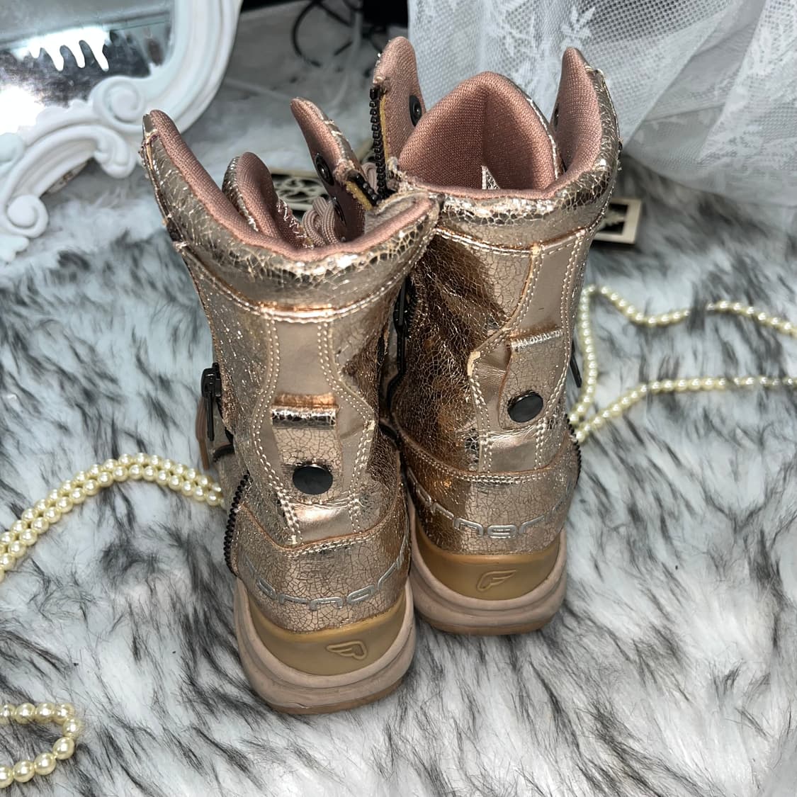 빈티지 골드 복서 스니커즈 상품이미지4