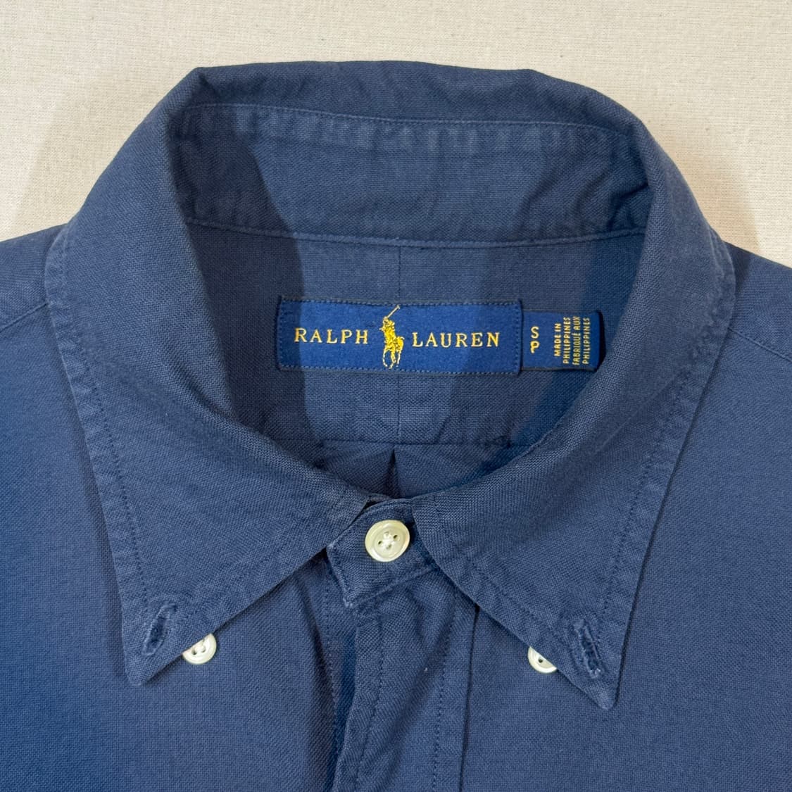 S) 폴로 랄프로렌 클래식 가먼트다이 옥스포드 셔츠 네이비 상품이미지6
