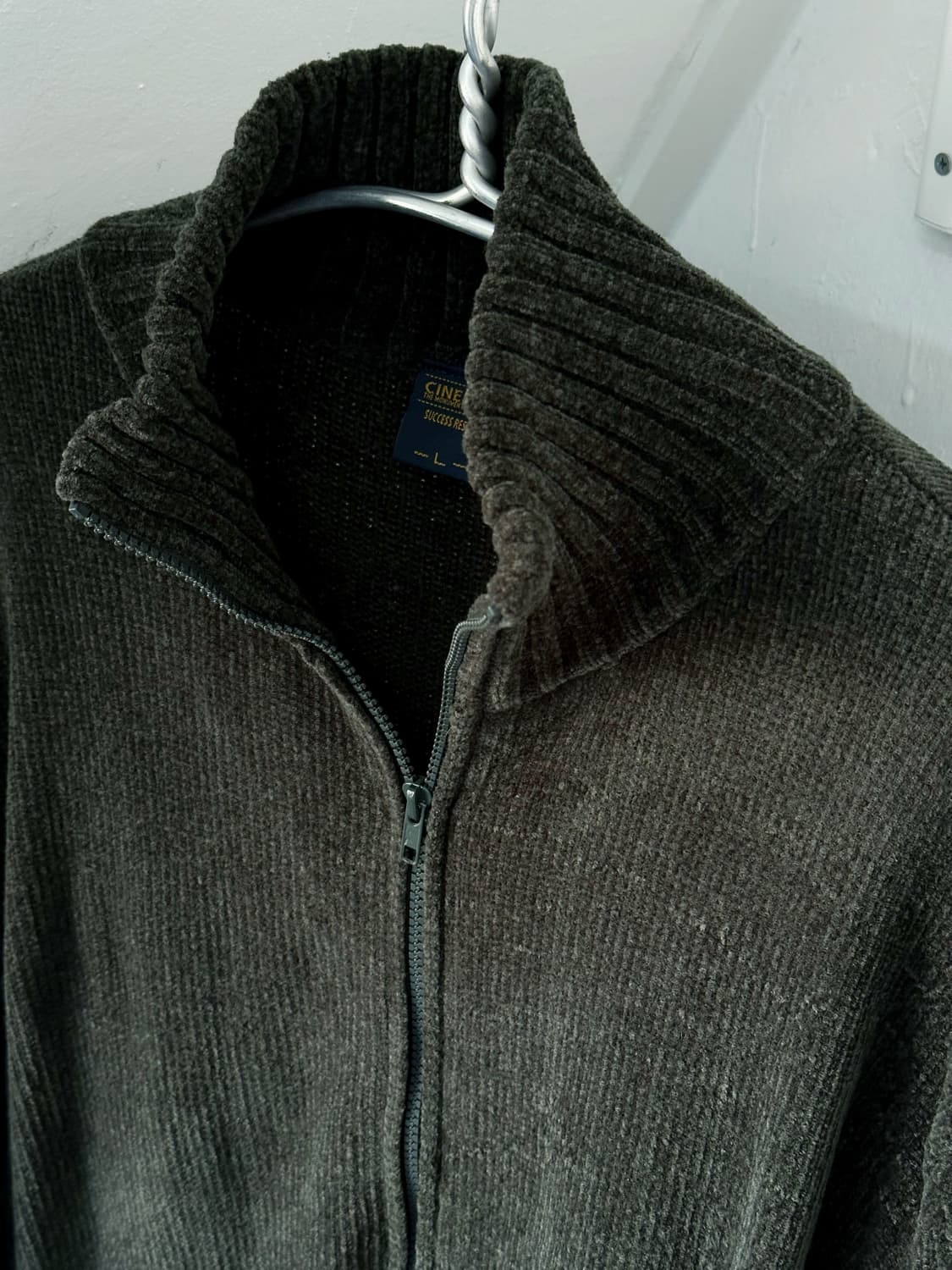 Middle gauge soft knit zip jacket 상품이미지2