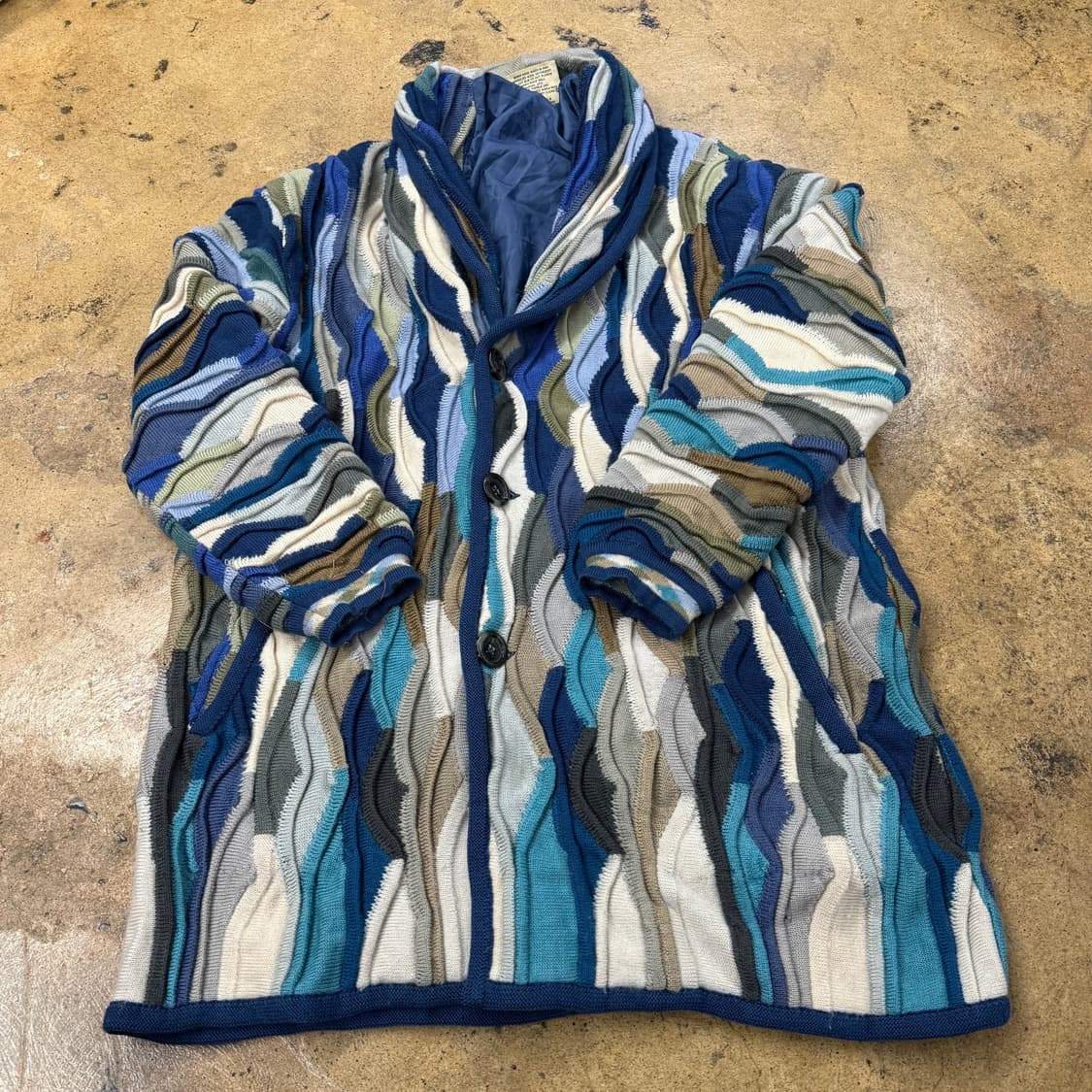 [정품/M] limnos 컬러풀 니트 가디건 패턴 아우터 b15 상품이미지2