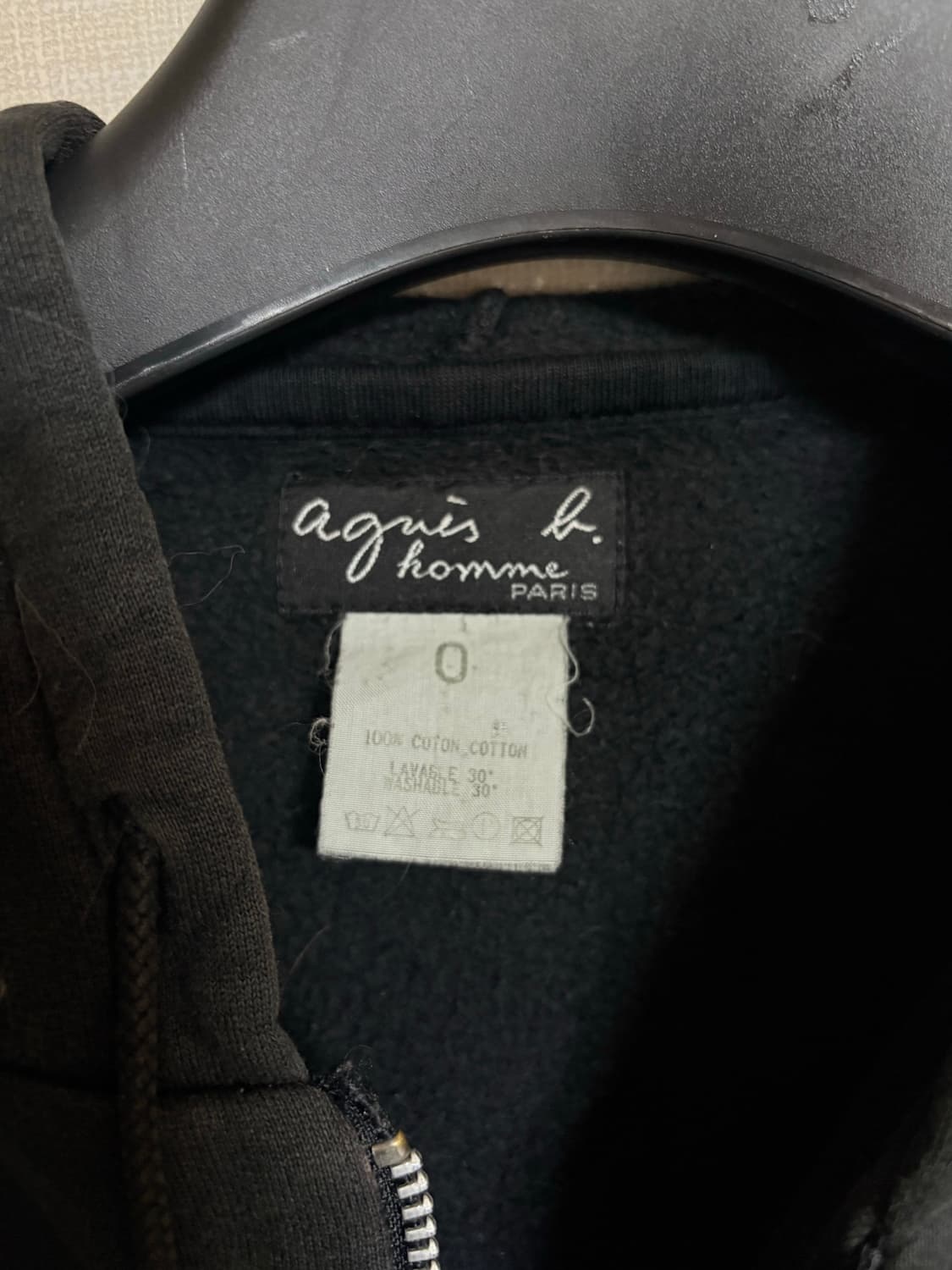 90’s Agnes b homme hoodie zip-up  상품이미지4