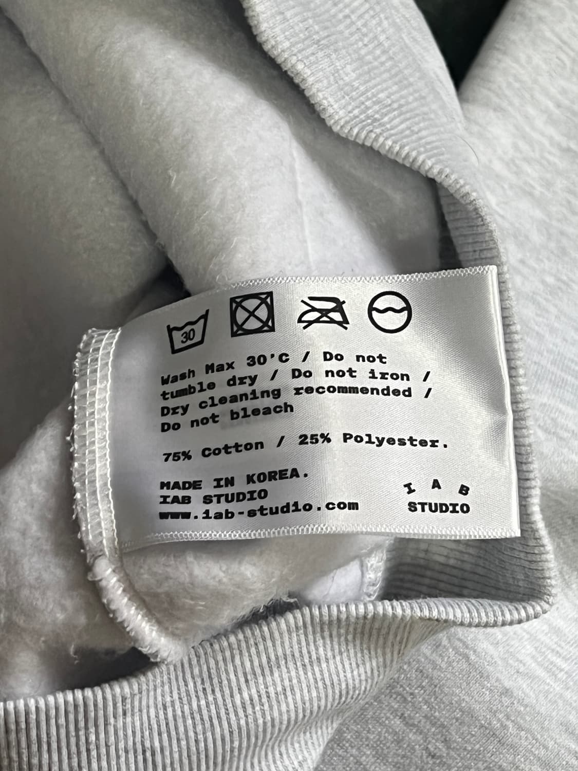 [XL]IAB 아이앱스튜디오 후드티 라이트 그레이 상품이미지3
