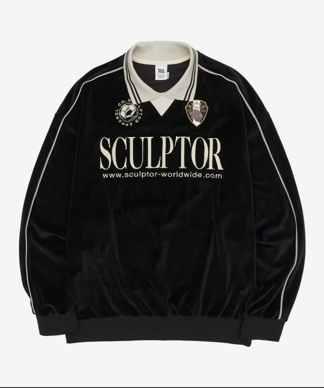 Velour Soccer Jersey Black 상품이미지1