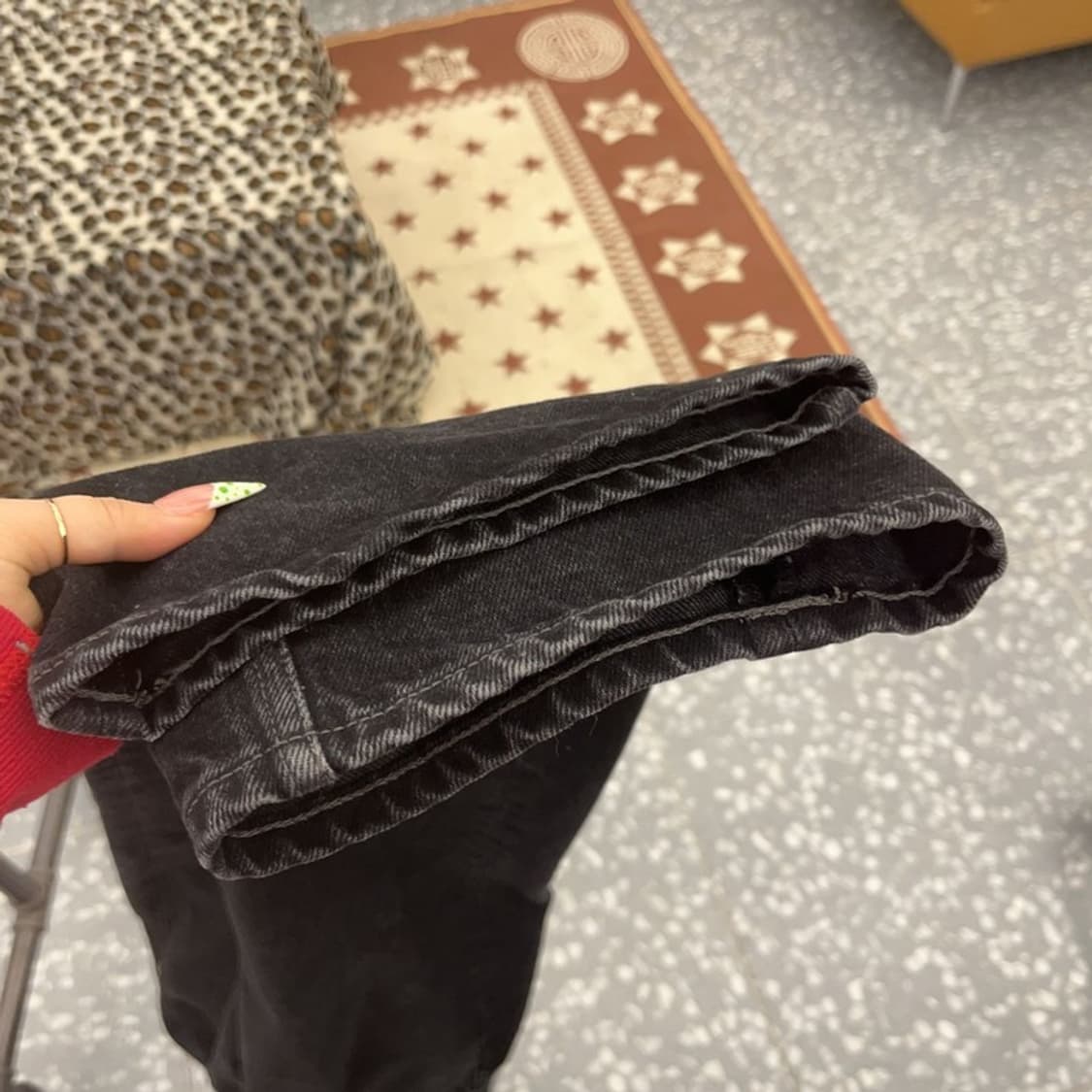 모드나인 키치 고양이패치 모던락시크 흑청 데님팬츠 29인치 C09253 상품이미지7