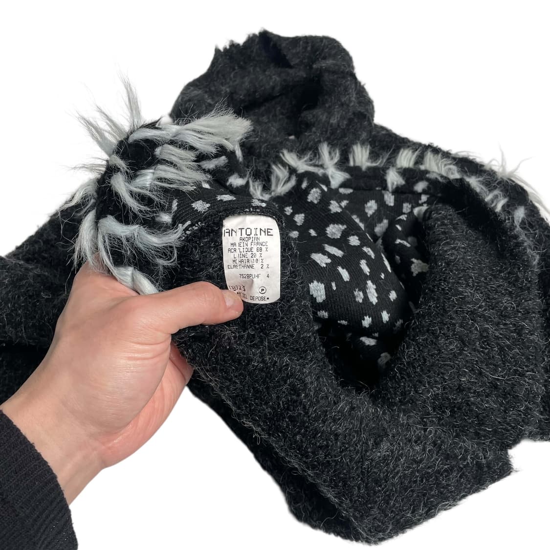 Antoine 모헤어 블렌드 화이트 퍼 니트(france made) 상품이미지10