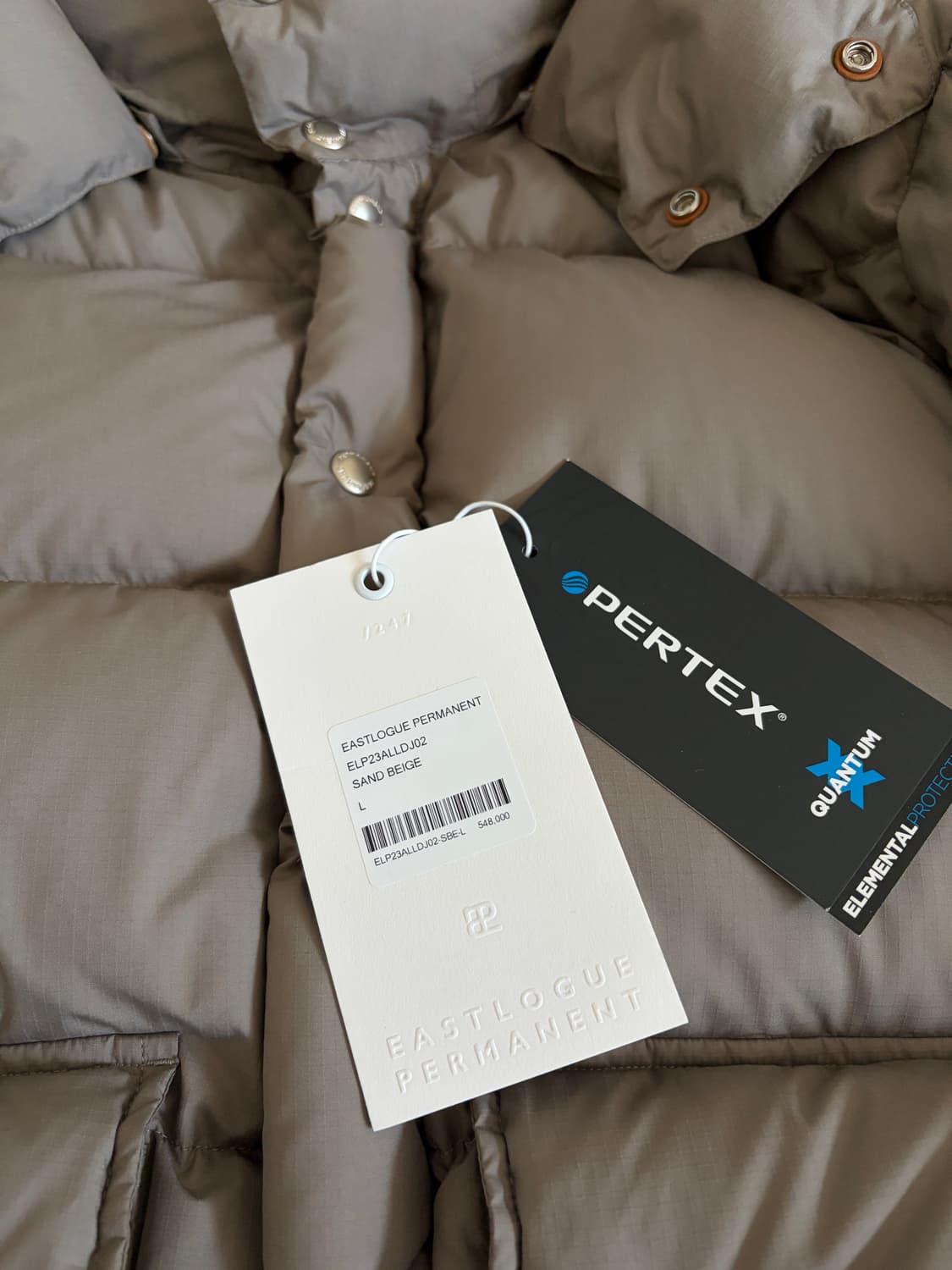이스트로그 퍼머넌트 클래식 다운 패딩 / 샌드베이지 / L 상품이미지3