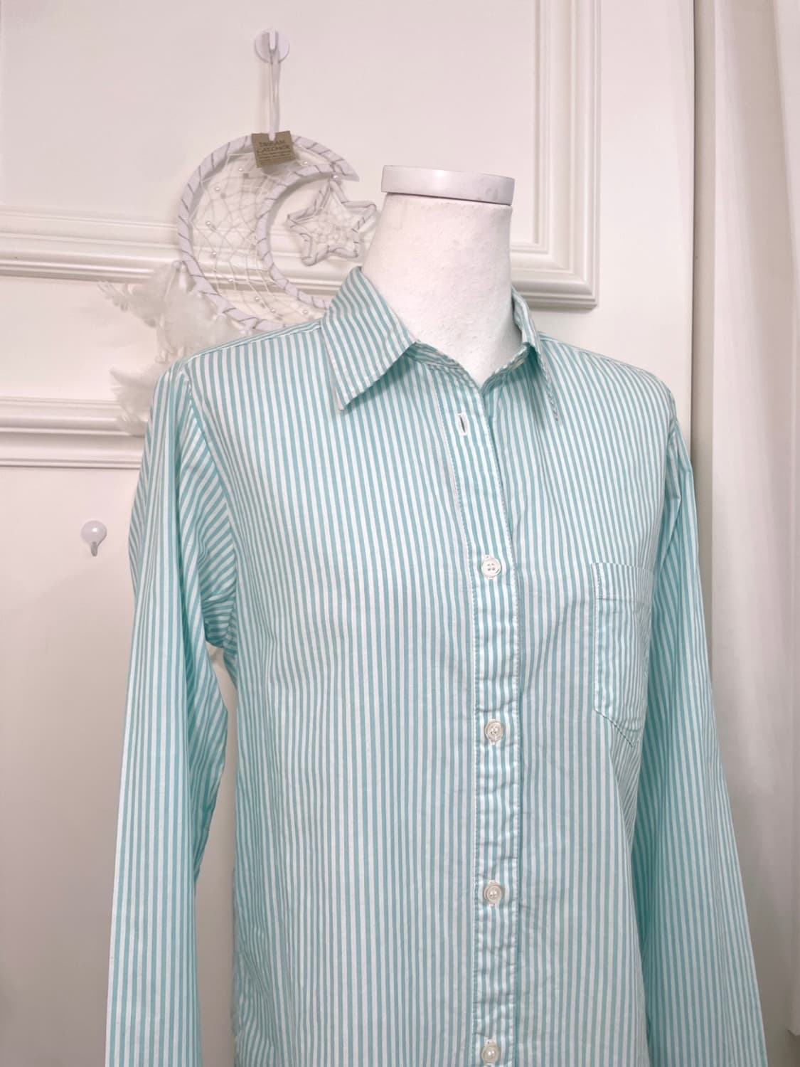 mint stripe basic line shirt(size-L) 상품이미지5