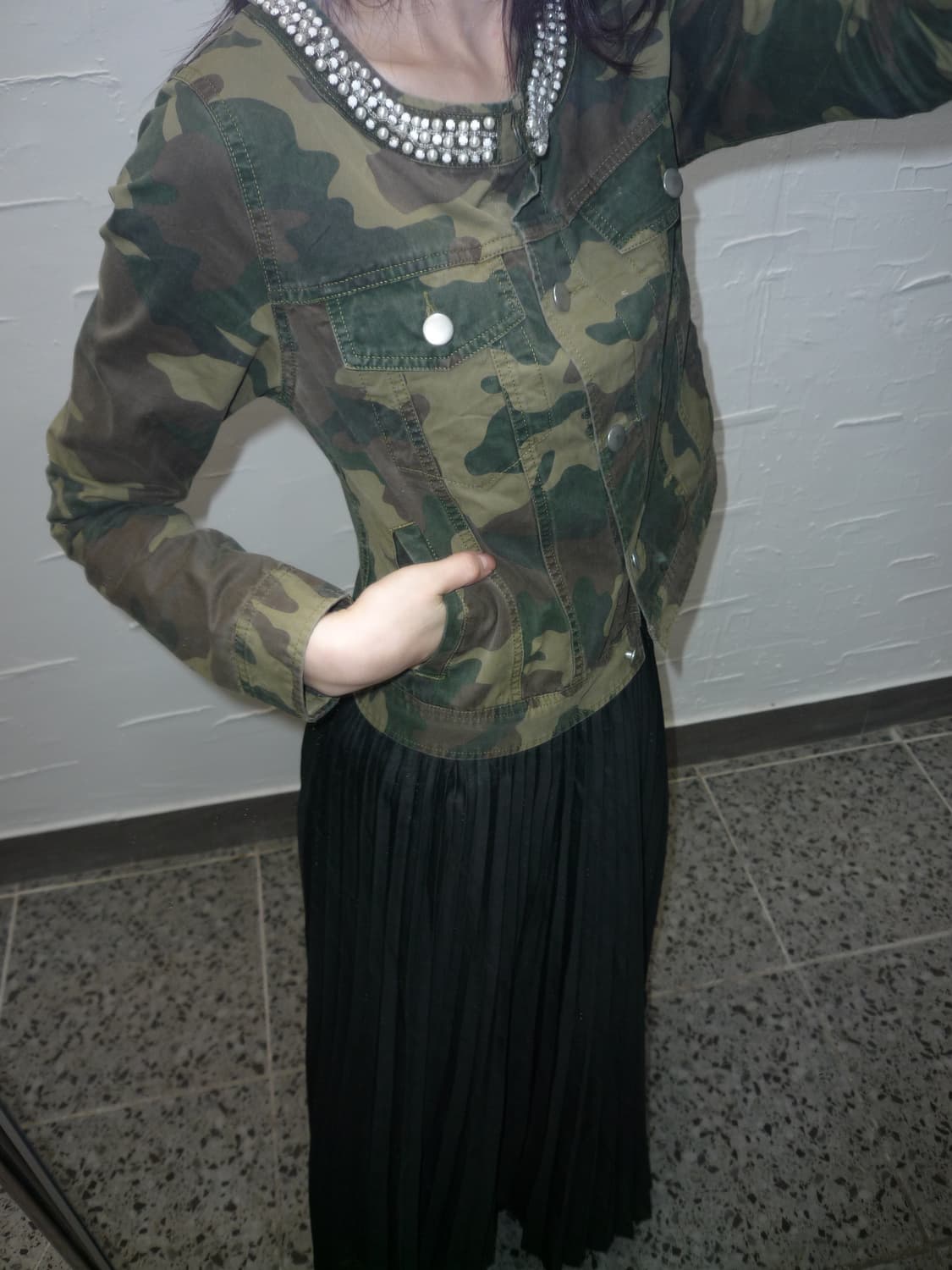 black basic pleats skirt 상품이미지2