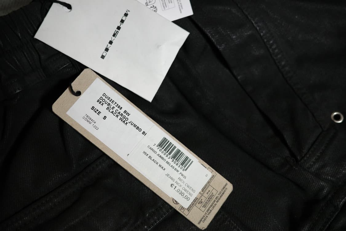 [S] 릭오웬스 다크쉐도우 더블 카고 점보 벨라스 팬츠 BW 상품이미지4