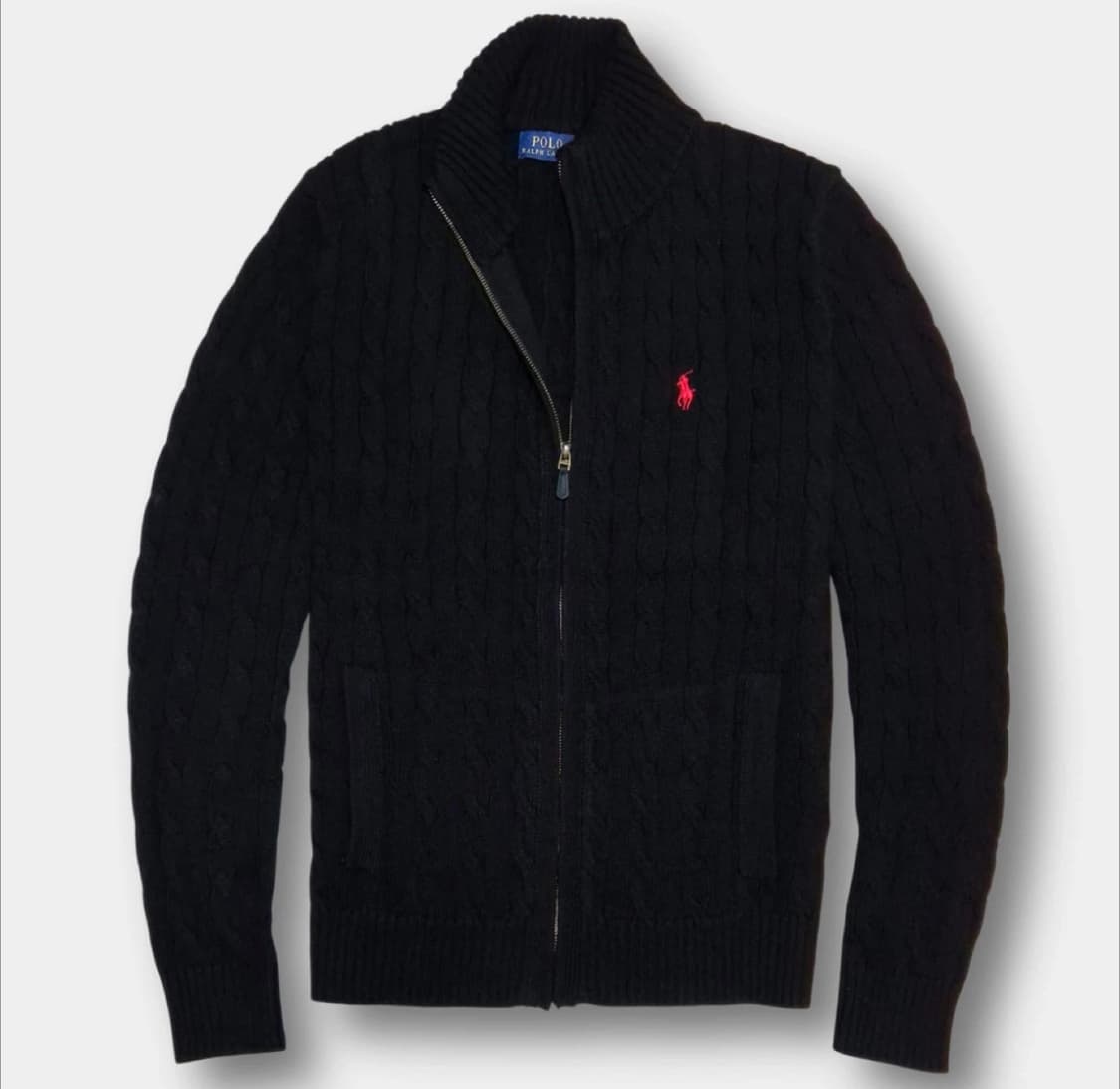 [정품 새상품]폴로 남성 꽈배기 풀집업 니트 스웨터 2color 상품이미지3