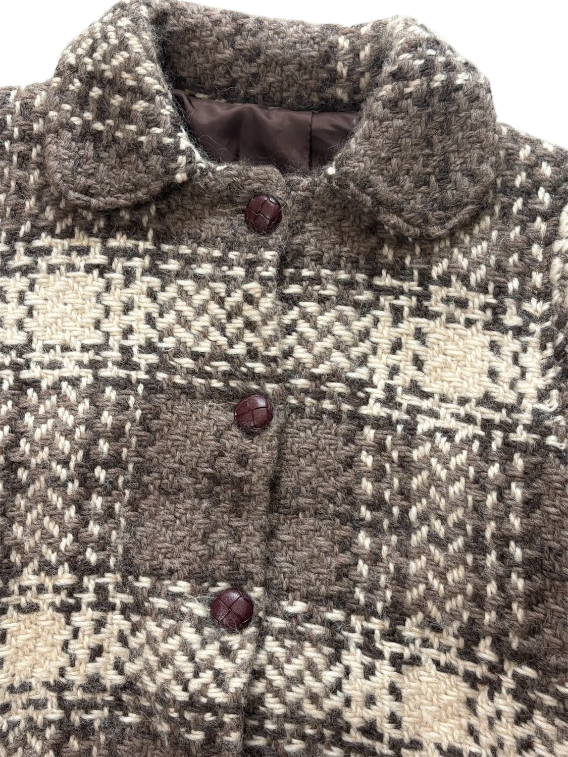 일브 초코체크 울코트 숏코트 판초 케이프 모리걸 페어리 하구미 사와코 상품이미지4