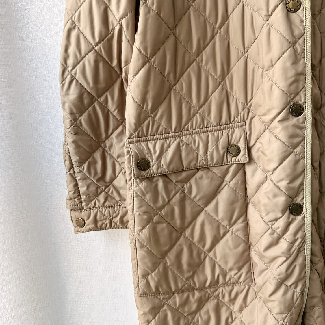 랄프로렌 퀼팅 코트 자켓 베이지 S 상품이미지3