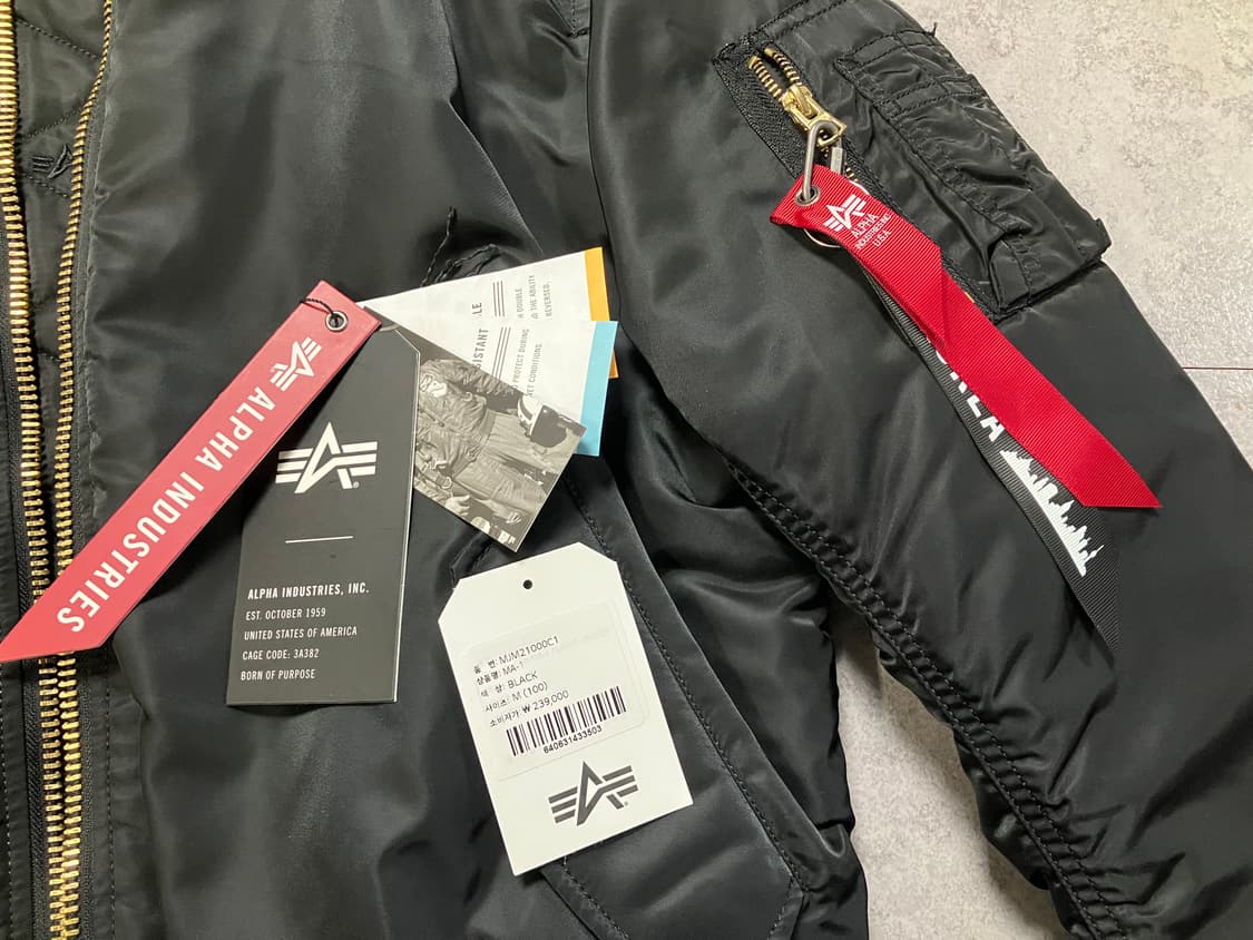 알파인더스트리 MA1, 사이즈 M 상품이미지2