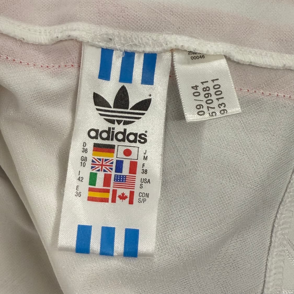 아디다스 미시엘리엇 화이트 오렌지 슬림핏 져지 트랙탑  상품이미지6