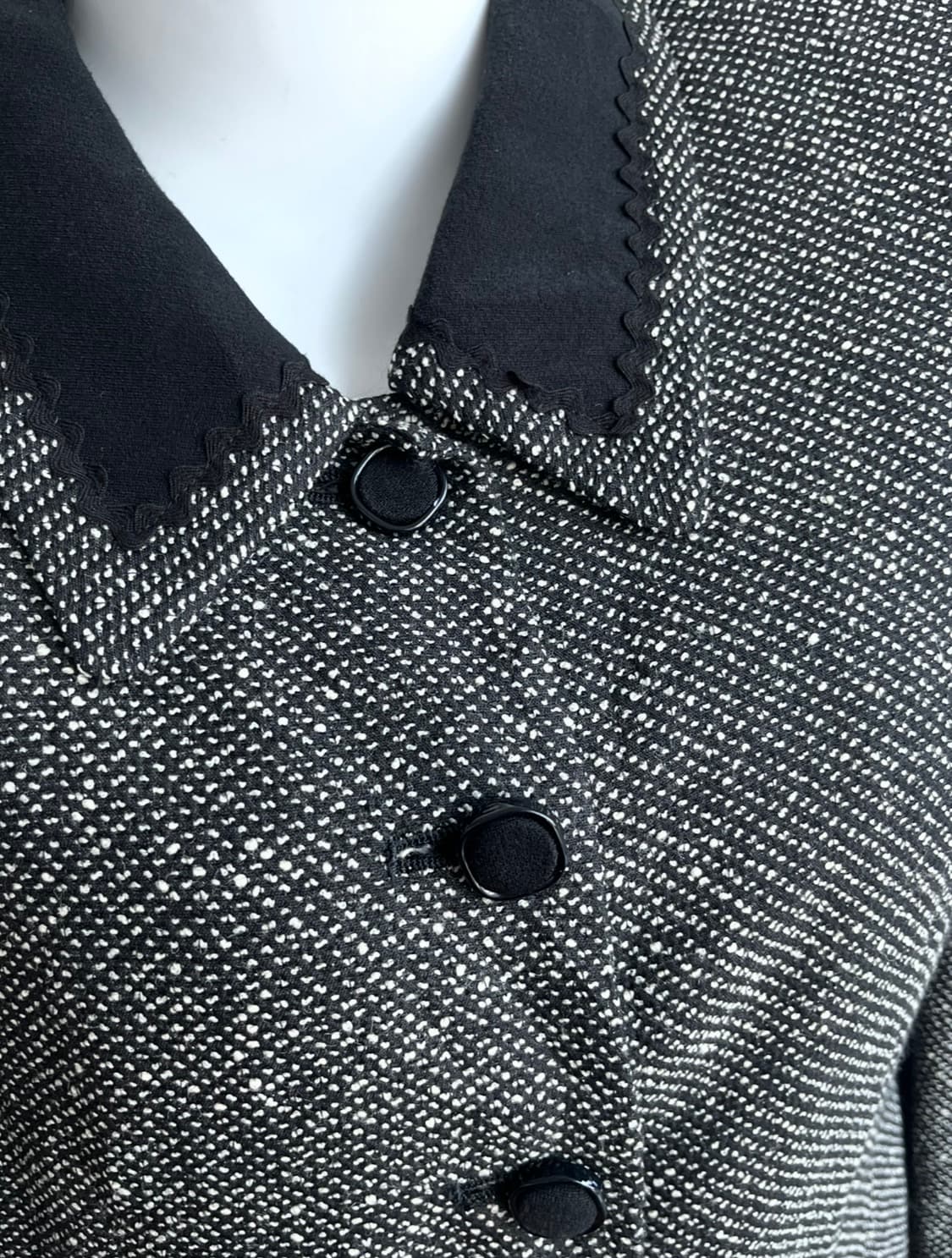 Addenda by RENOWN 블랙 카라 트위드 자켓 상품이미지2