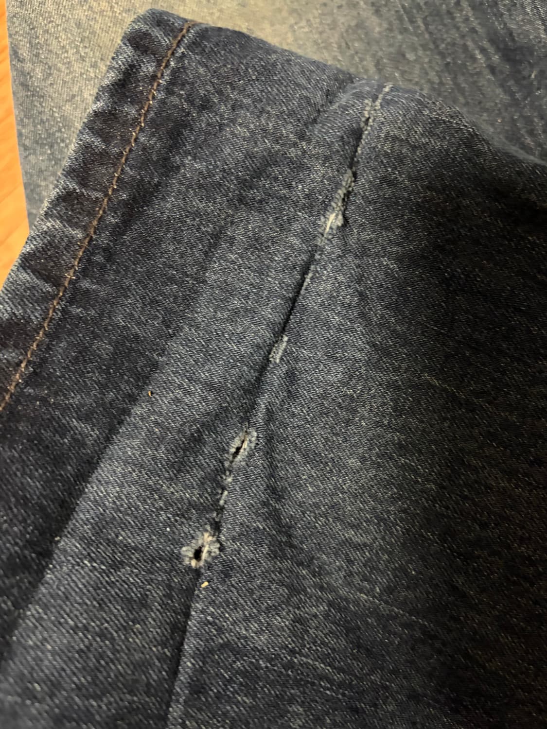 플리즈노팔로우 25 데미지 워싱 와이드 데님 L 상품이미지3