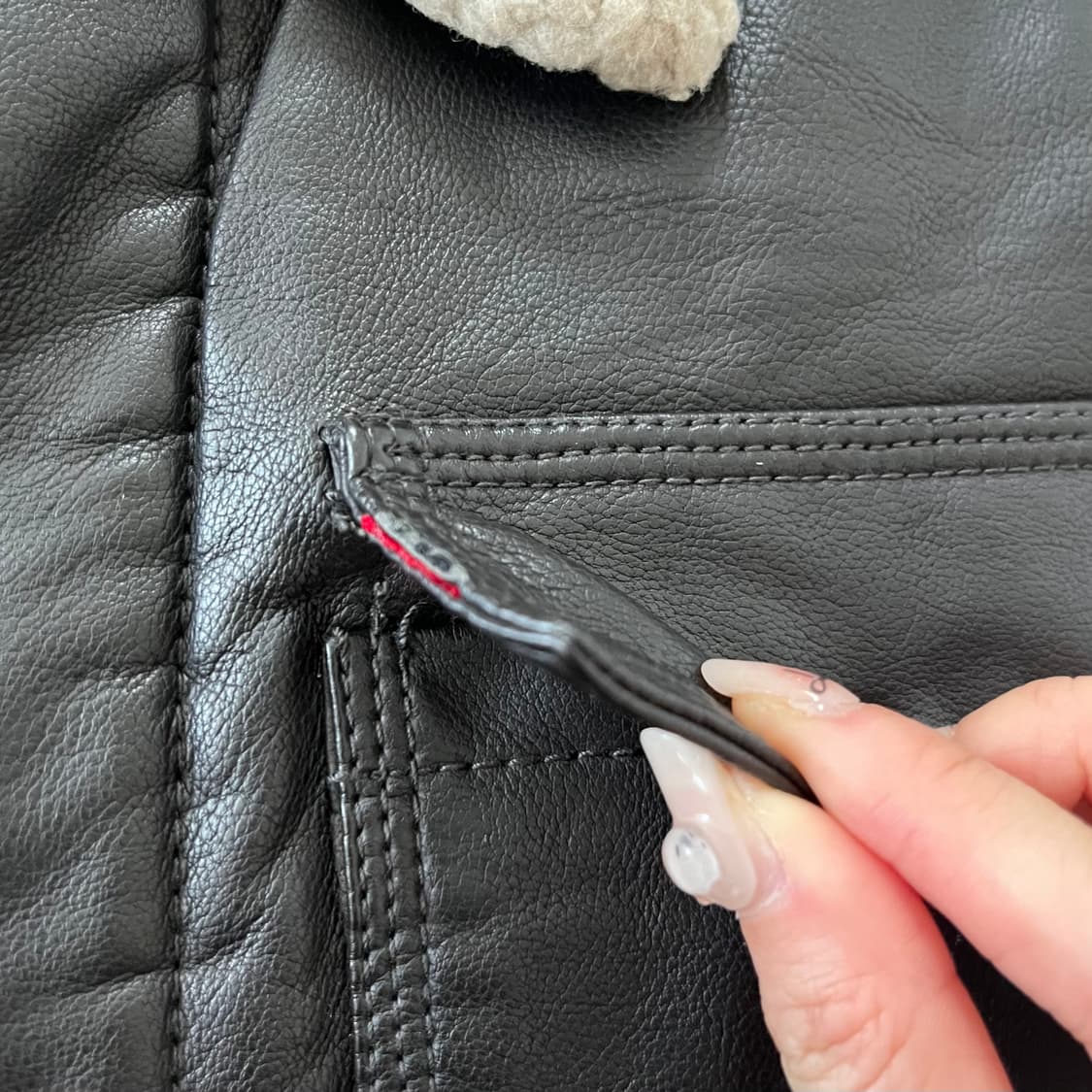 리바이스 가죽 셰르파 레더 양털 트러커 자켓 상품이미지5