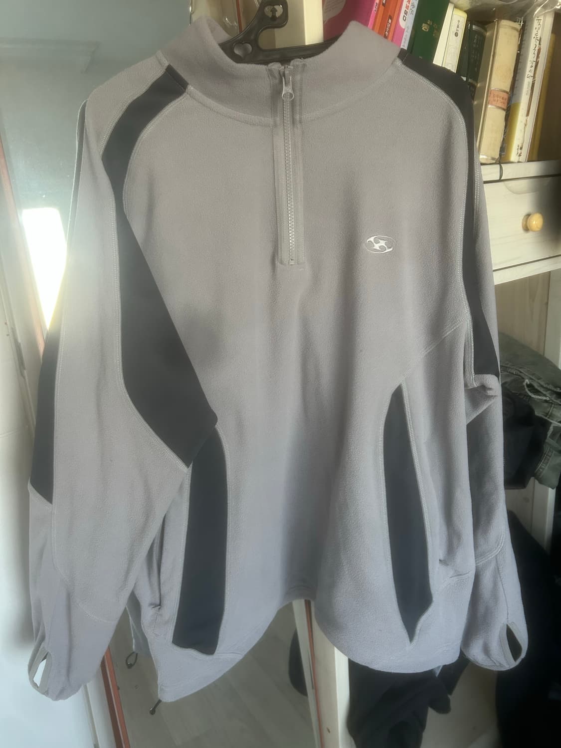 산산기어 하프 집업 플리스 그레이 상품이미지1