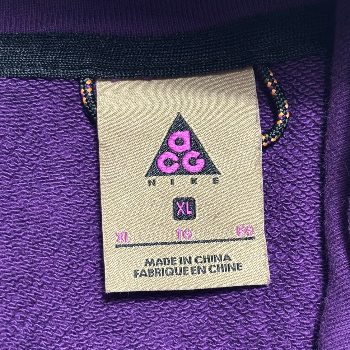 XL 나이키 acg 로고 퍼플 후드티 상품이미지4