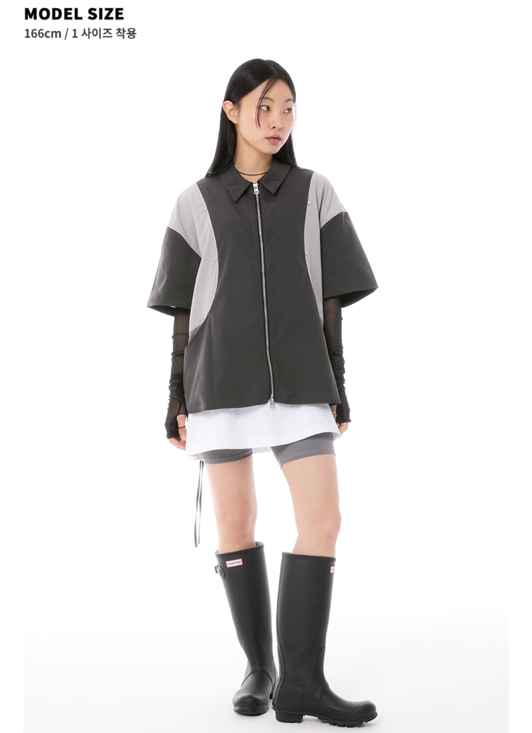 플레이버리즘 반팔 셔츠 CURVED POCKET ZIP-UP SHIRT 상품이미지4