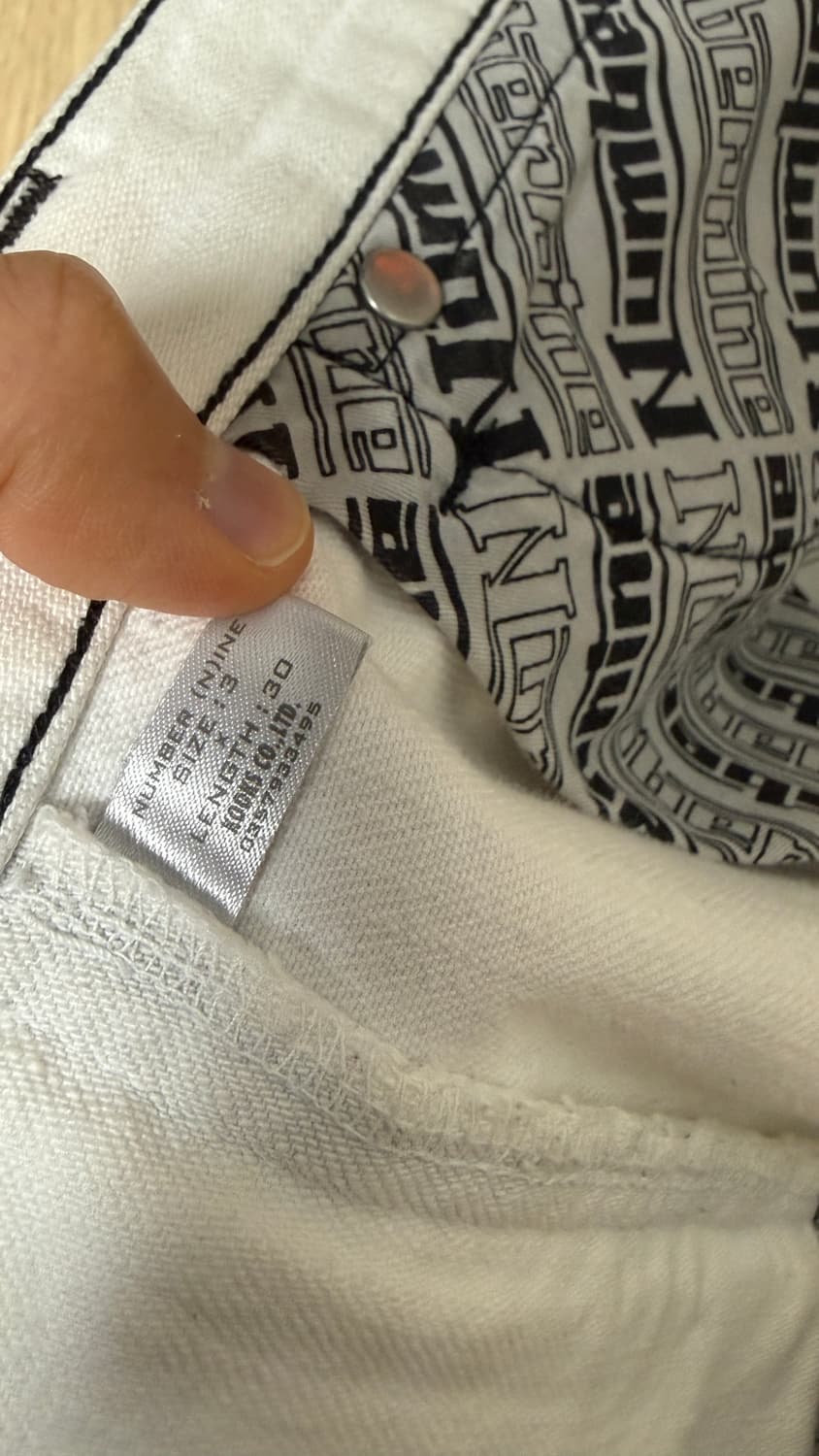 넘버나인 패치 진 화이트 상품이미지4