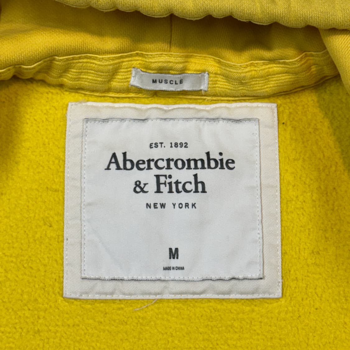 M) 아베크롬비 패치로고 후드집업 옐로우 상품이미지8