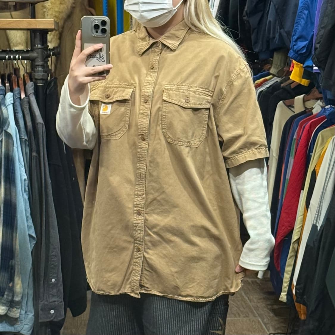 [HI] 칼하트 반팔셔츠 카멜  상품이미지4