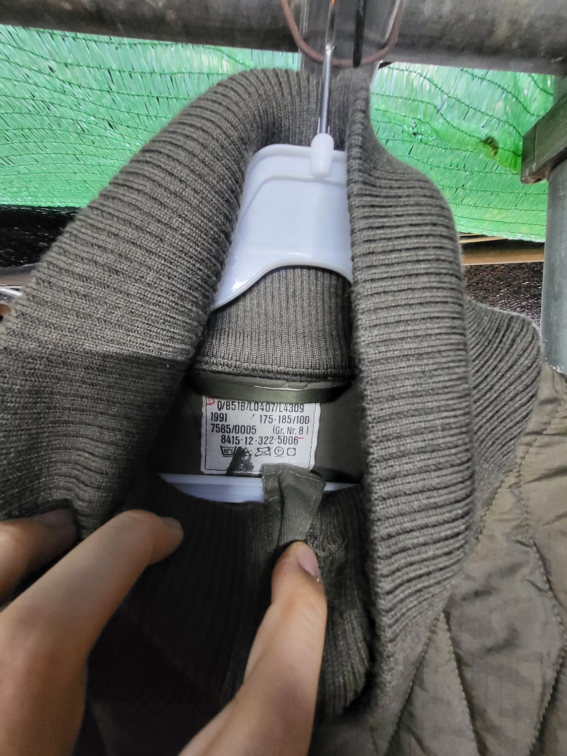 91 년 밀리터리 독일 퀼팅 자켓 h winnen gmbh & co kg 상품이미지3