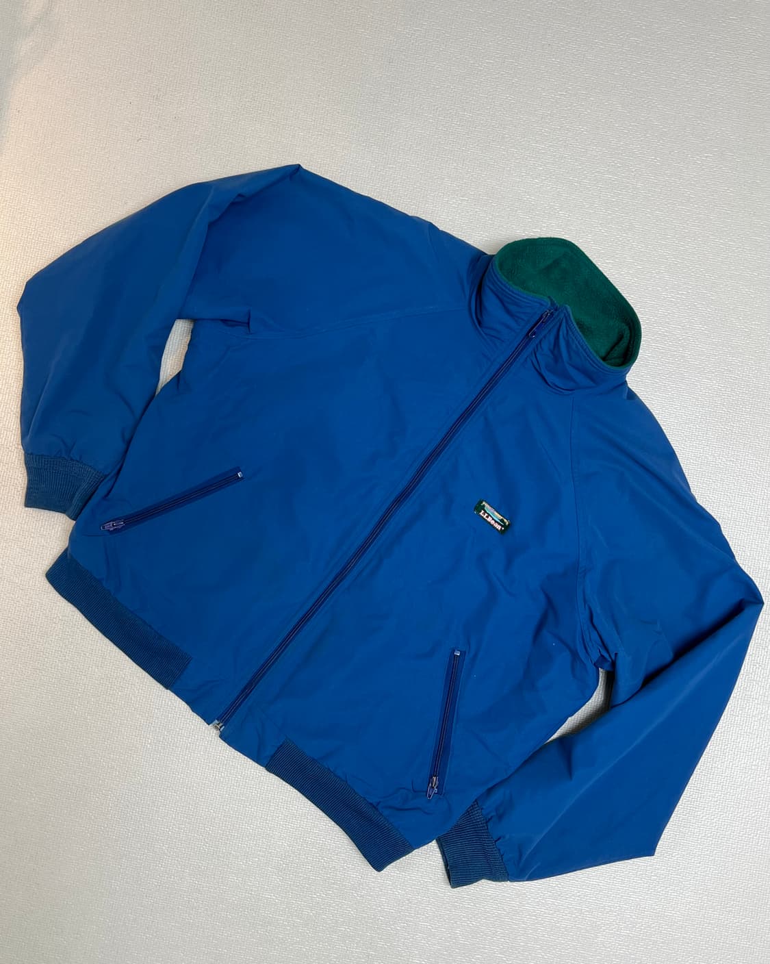 엘엘빈 나일론 웜업자켓 블루/그린 XL사이즈 상품이미지1