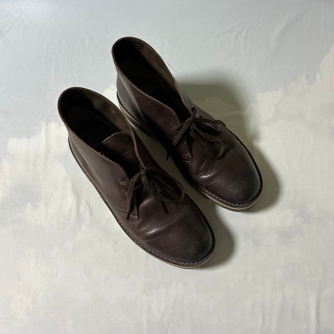 Clarks chukka leather boots brown 상품이미지2