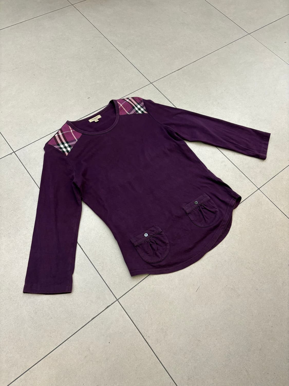 버버리 런던 숄더 노바체크 포켓 롱슬리브 상품이미지2