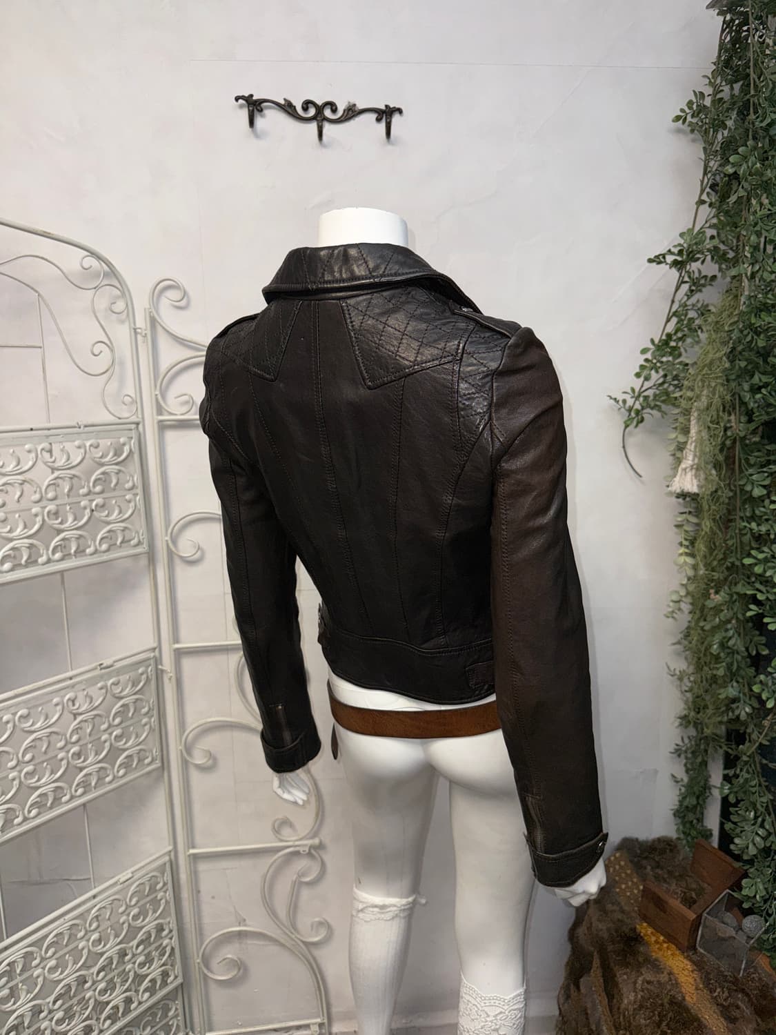 EGOIST dark brown lamb skin rider jacket 상품이미지7