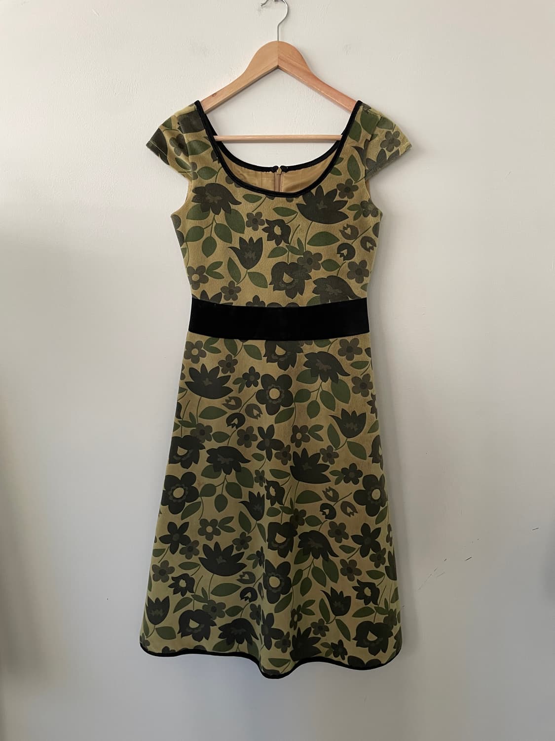 vintage floral fur dress 상품이미지3