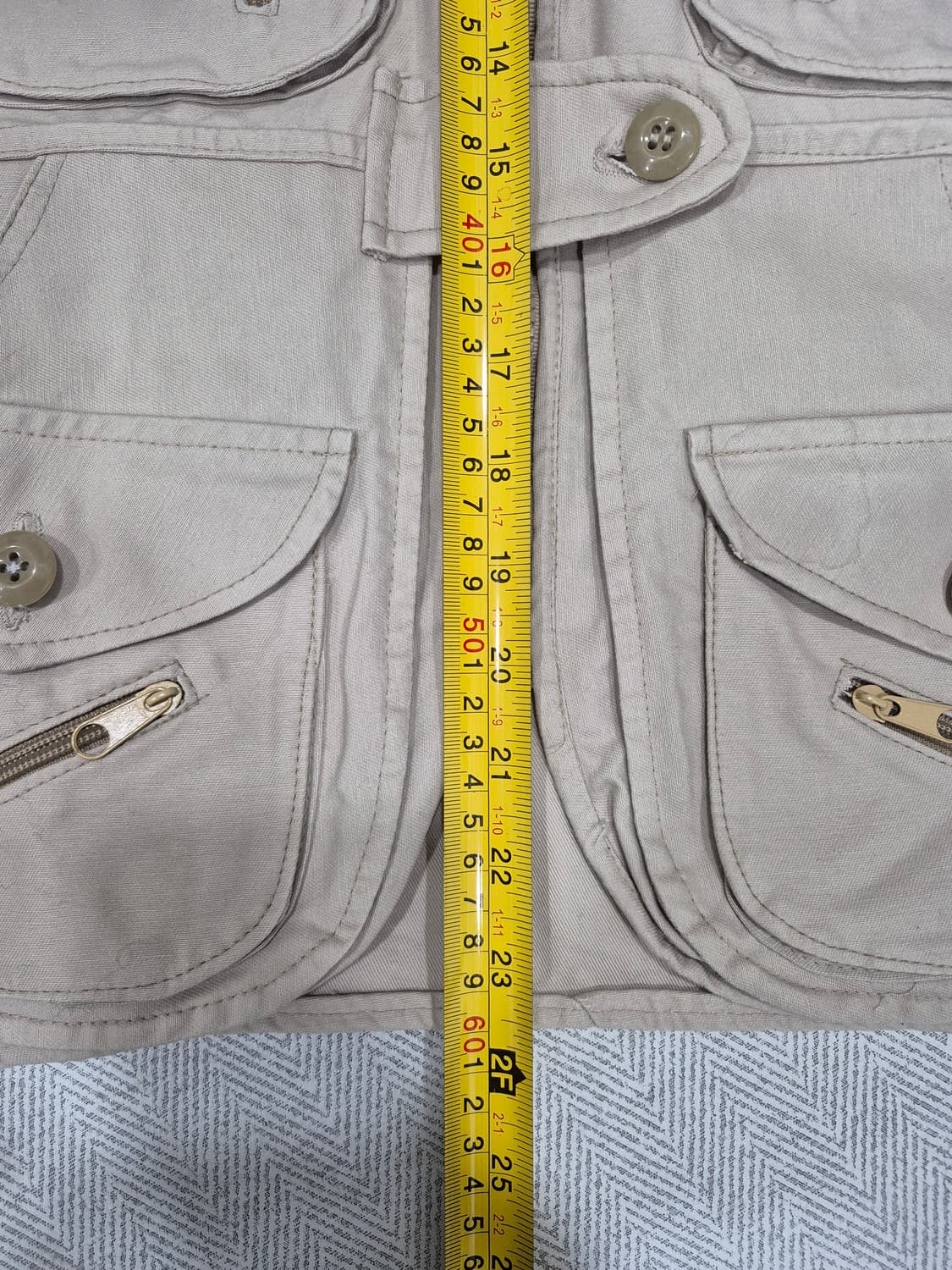 USA 아메리칸 빈티지 포켓 베스트 베이지색 남성 100사이즈 상품이미지7