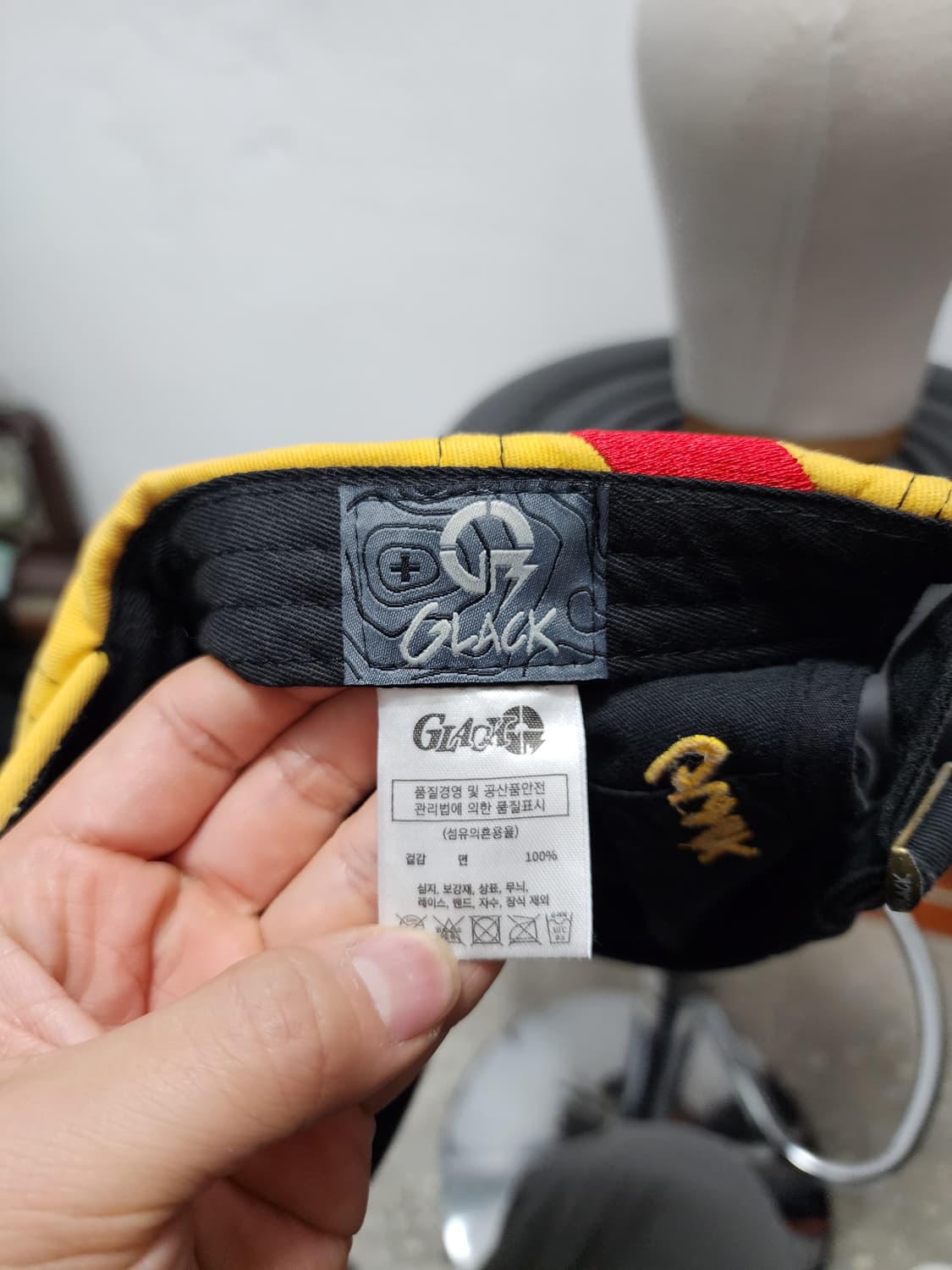 빈티지 GLACK 자수로고 볼캡 상품이미지6