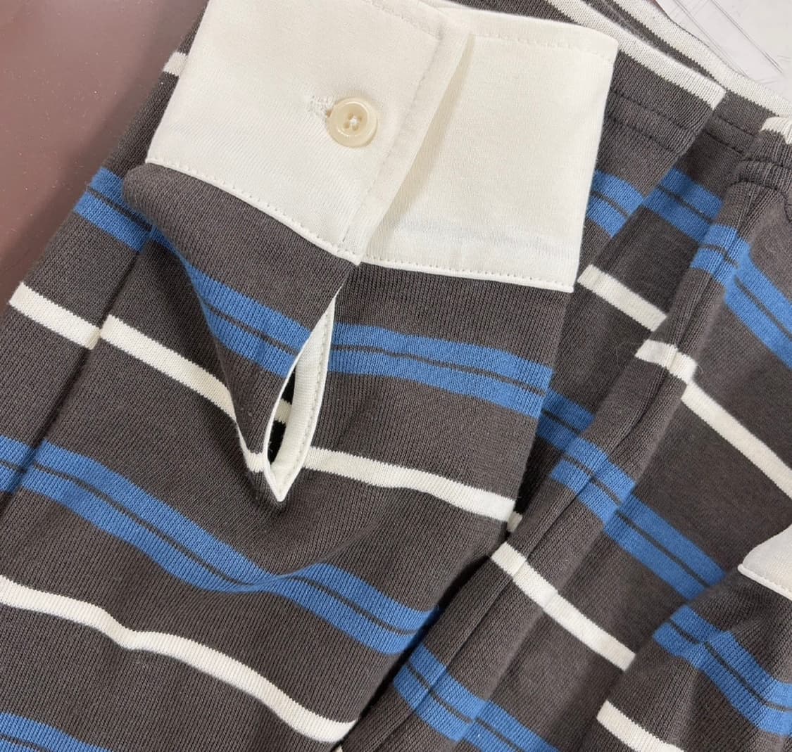 새제품 맥파이로빈 스트라이프 카라티 럭비티 상품이미지3