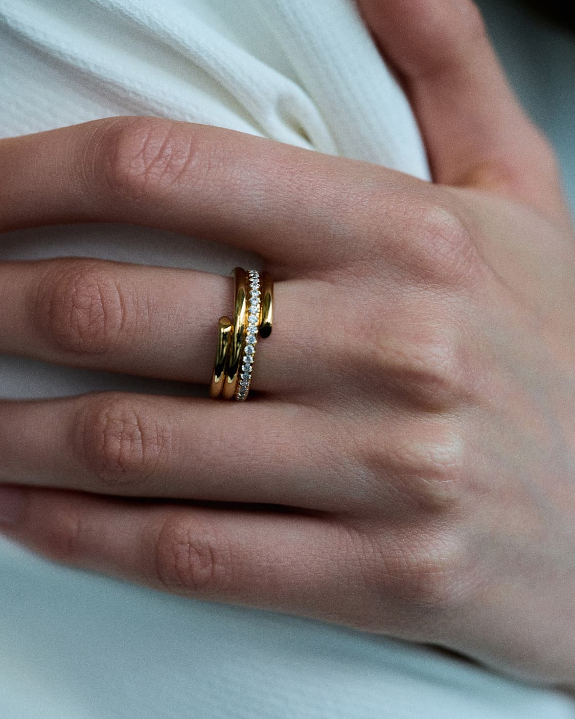 넘버링 #8407 Coil Spiral Pave Ring 상품이미지3