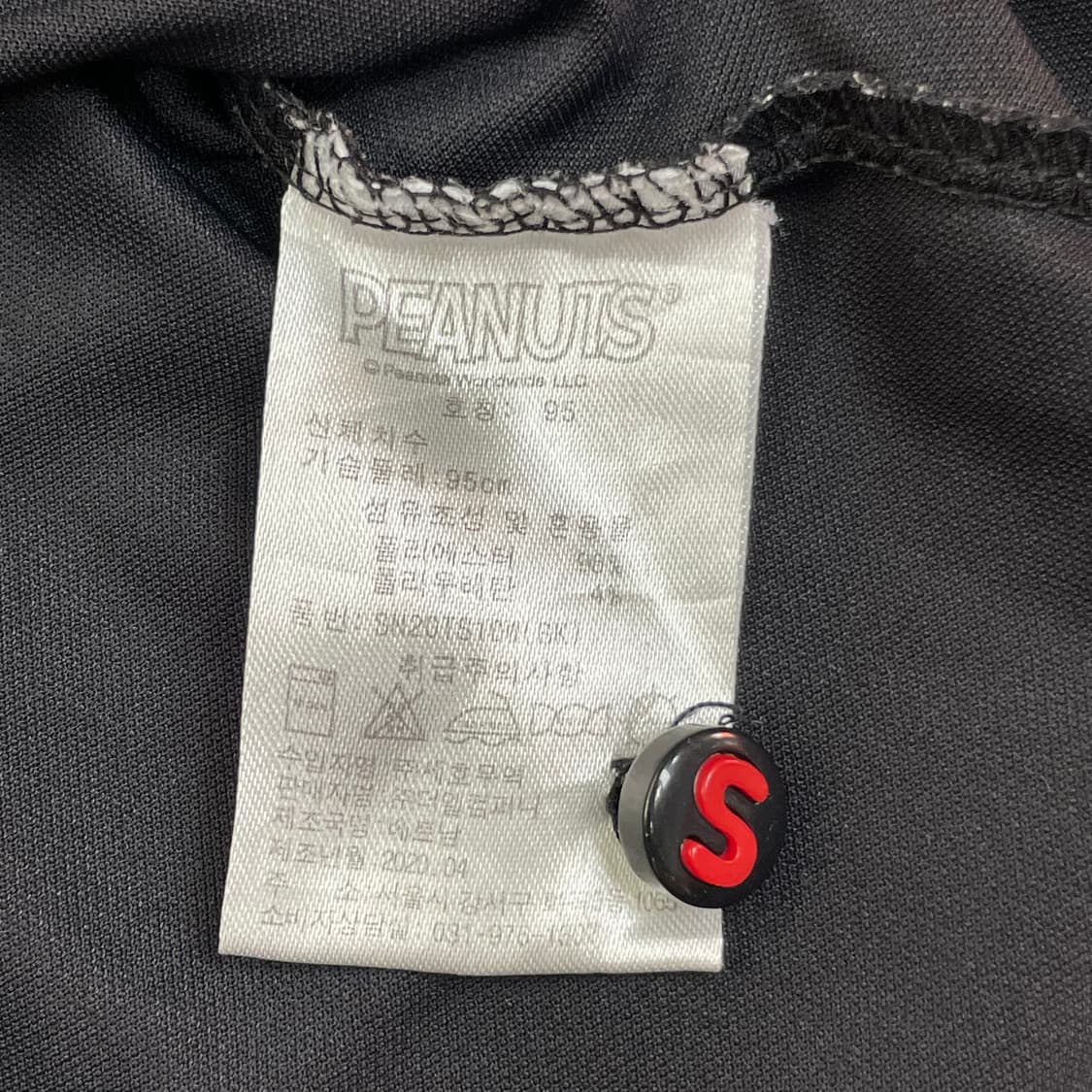 스누피 골프 반팔 카라티 95 블랙 상품이미지4