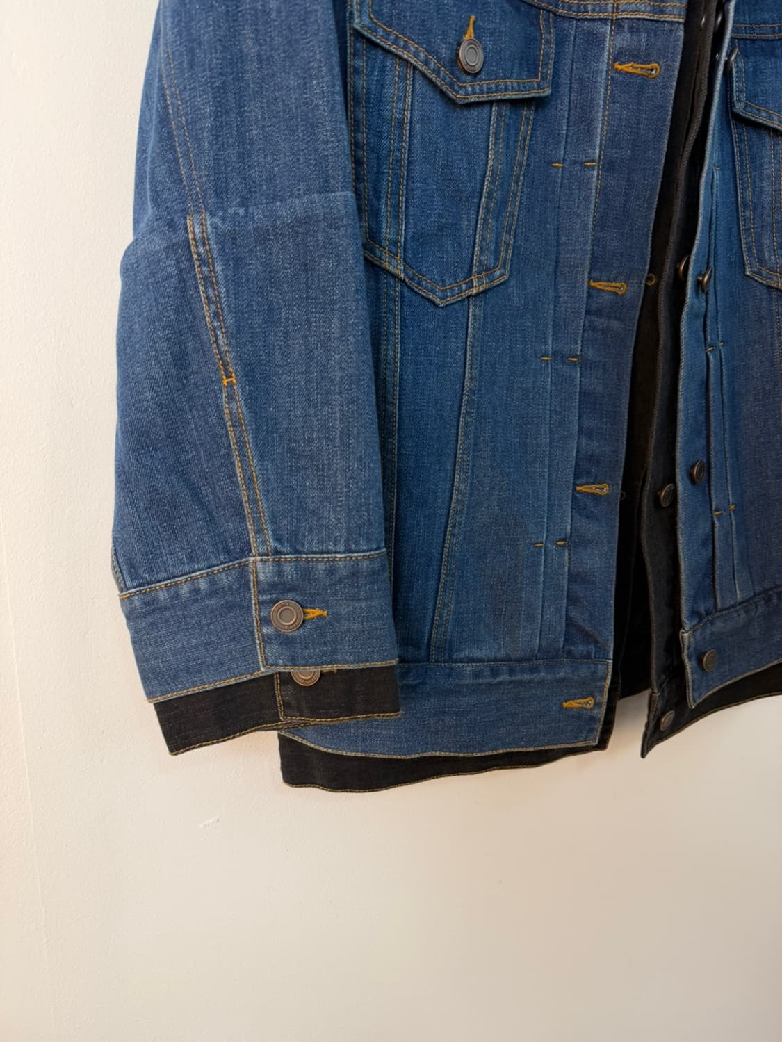 준지 더블 레이어드 데님 트러커 자켓  상품이미지5