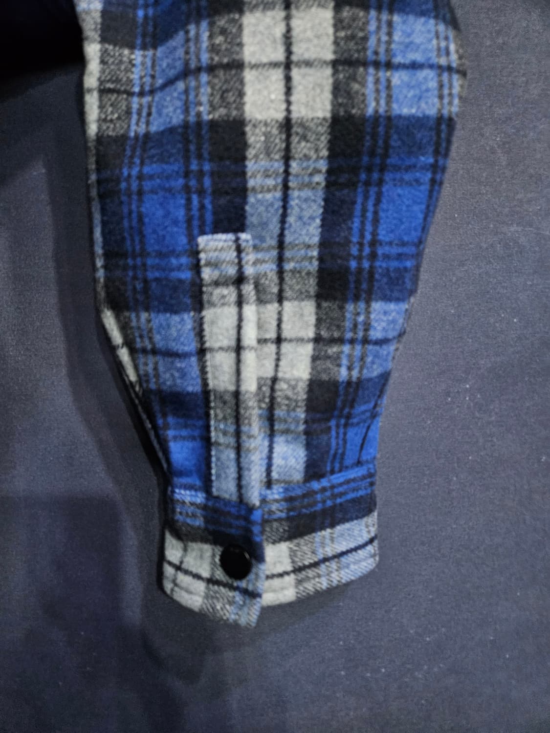 플랙 스트라이프 체크 남성 오버핏 95~105 셔츠자켓  상품이미지5