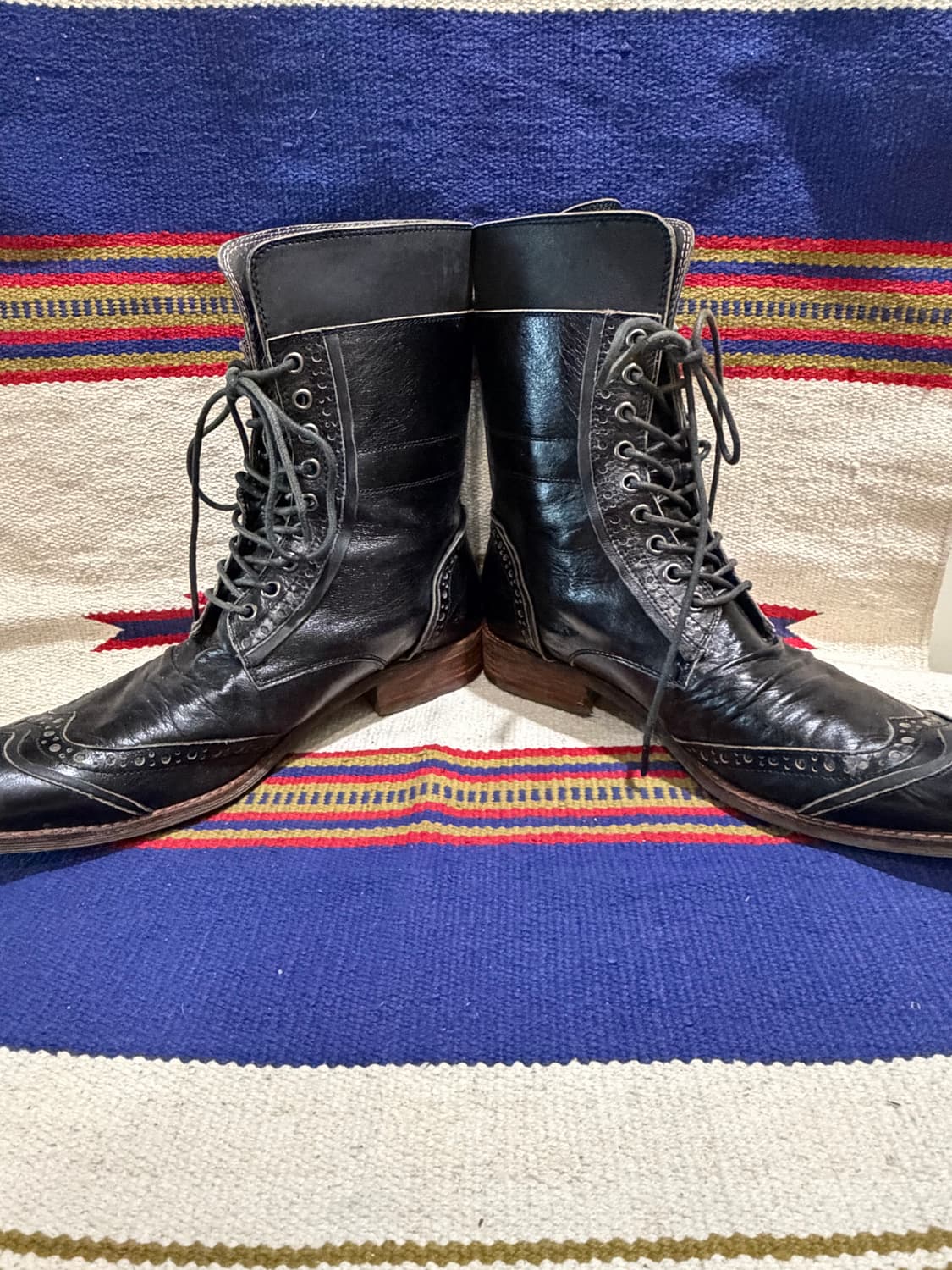 Western laceup boots / 웨스턴 레이스업 하이컷 부츠 상품이미지4