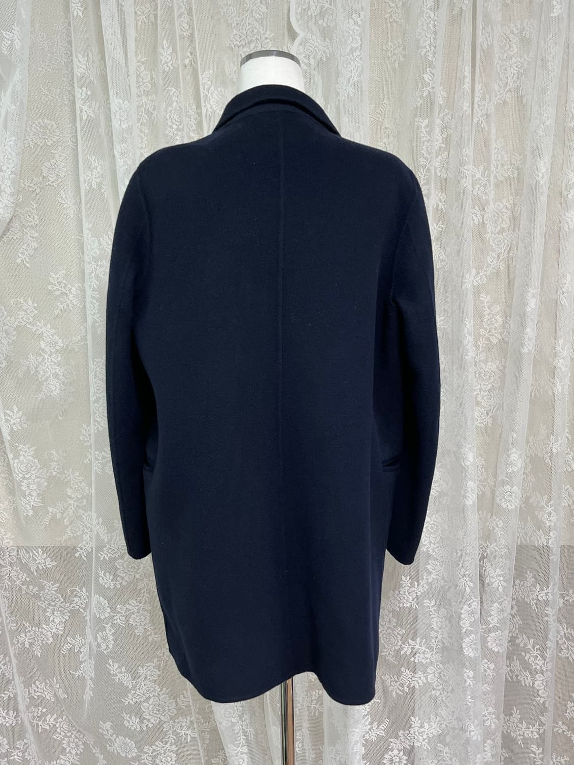 82-94-160) 한섬 시스템 핸드메이드 코트 네이비 상품이미지2