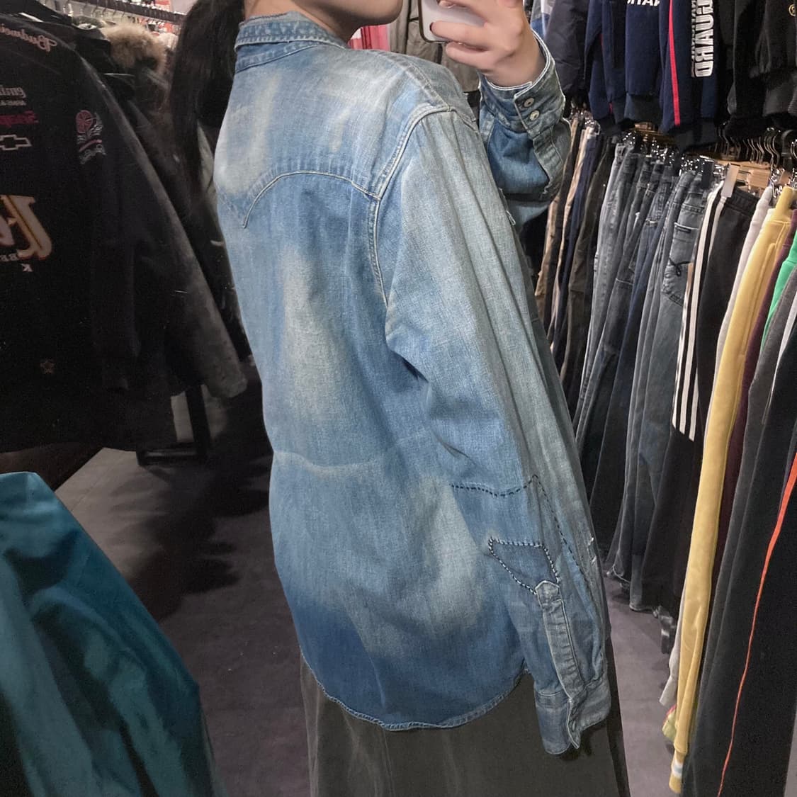 [IM] 리바이스 스냅 버튼 중청 데님 셔츠 상품이미지7