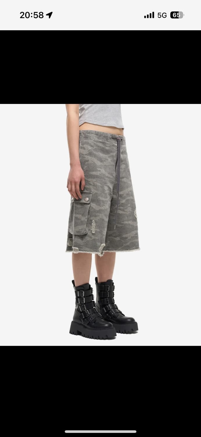 걸스걸스 VINTAGE CAMO SHORTS 상품이미지1